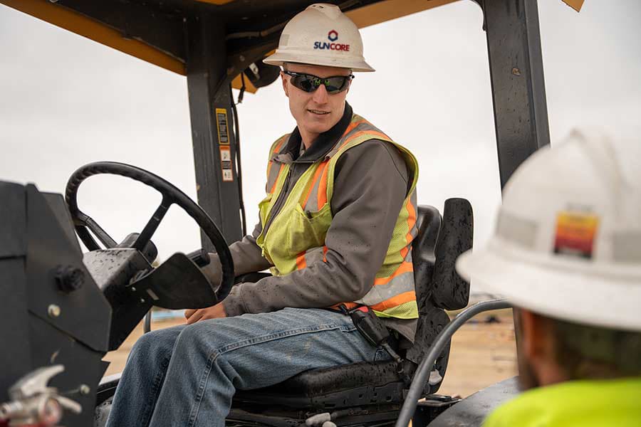 Safety chat for operator on job site