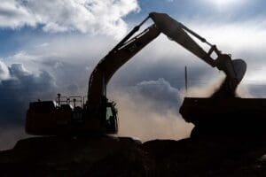 Goex facility earthwork track hoe
