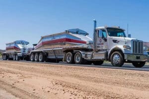 Delivering Asphalt Mix to I-15 job