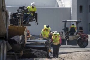 Angus processing plant asphalt paving